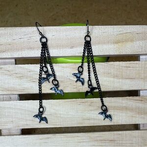 Dangling Bat Earrings